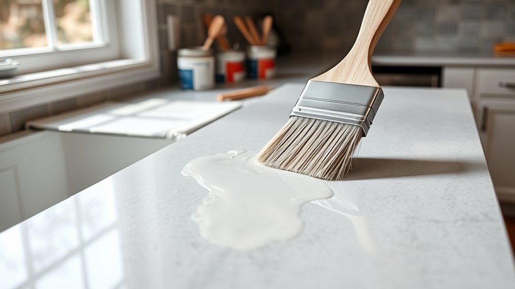 apply protective topcoat carefully