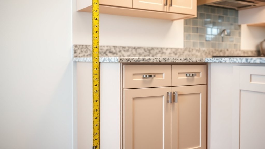 cabinet height with countertop