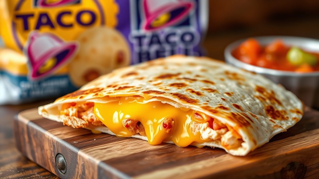 cheesy seasoned crispy quesadilla