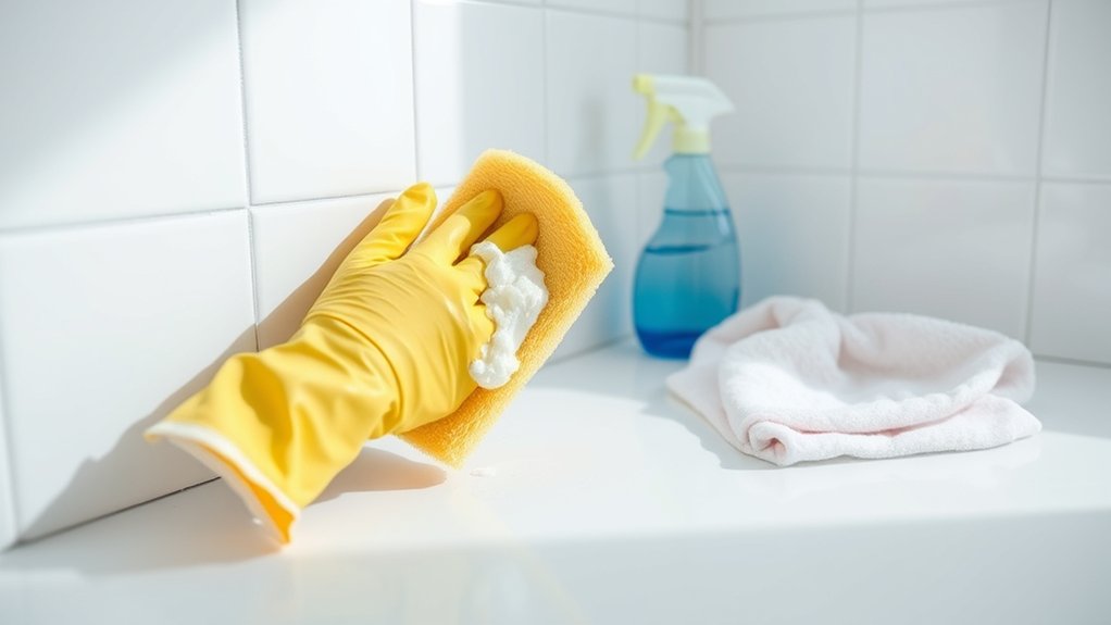 clean kitchen tiles easily