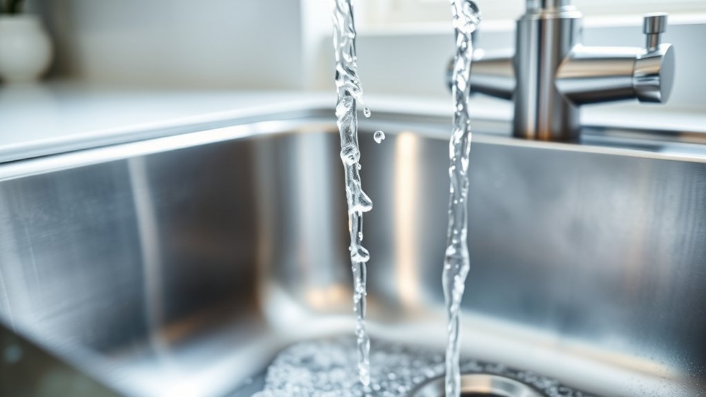 clean sink remove debris