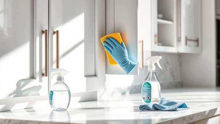 cleaning kitchen cabinet grease