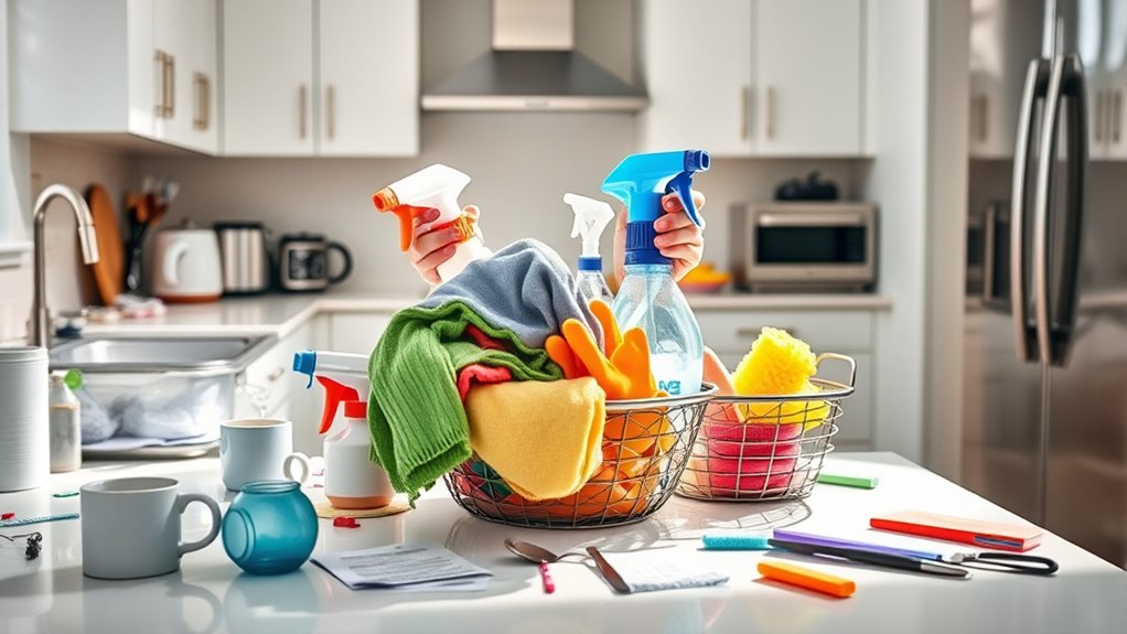 clear gather organize clean