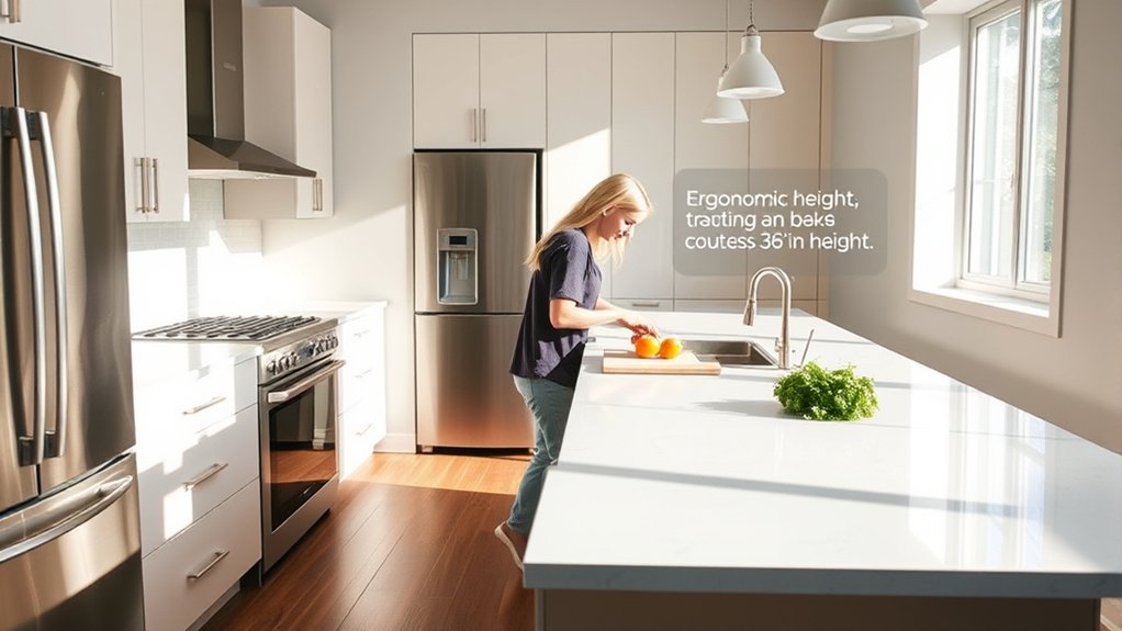 comfortable standard counter height