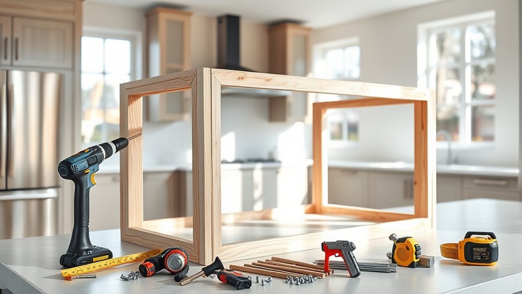 constructing a functional kitchen island