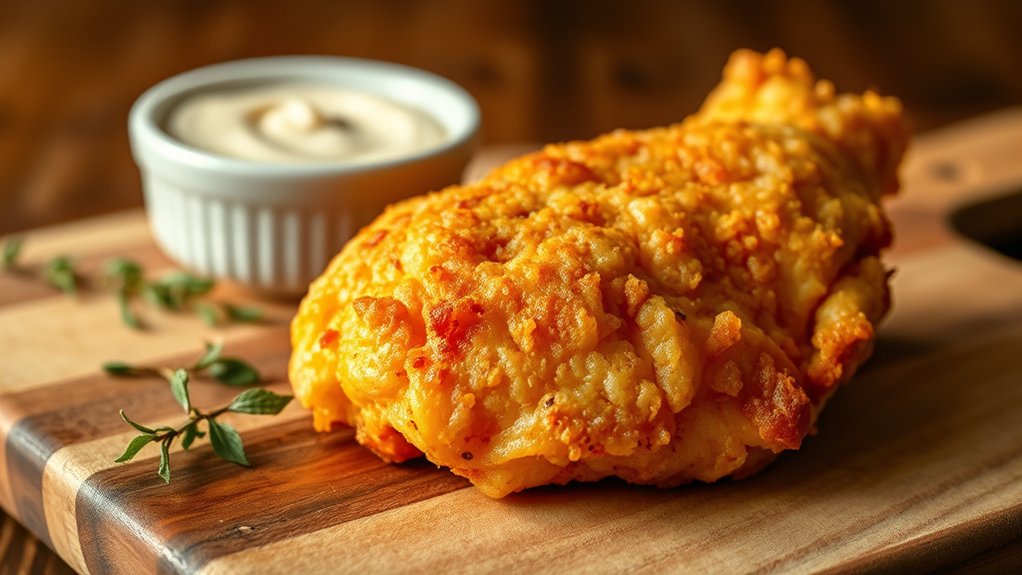 crispy flavorful pressure fried chicken