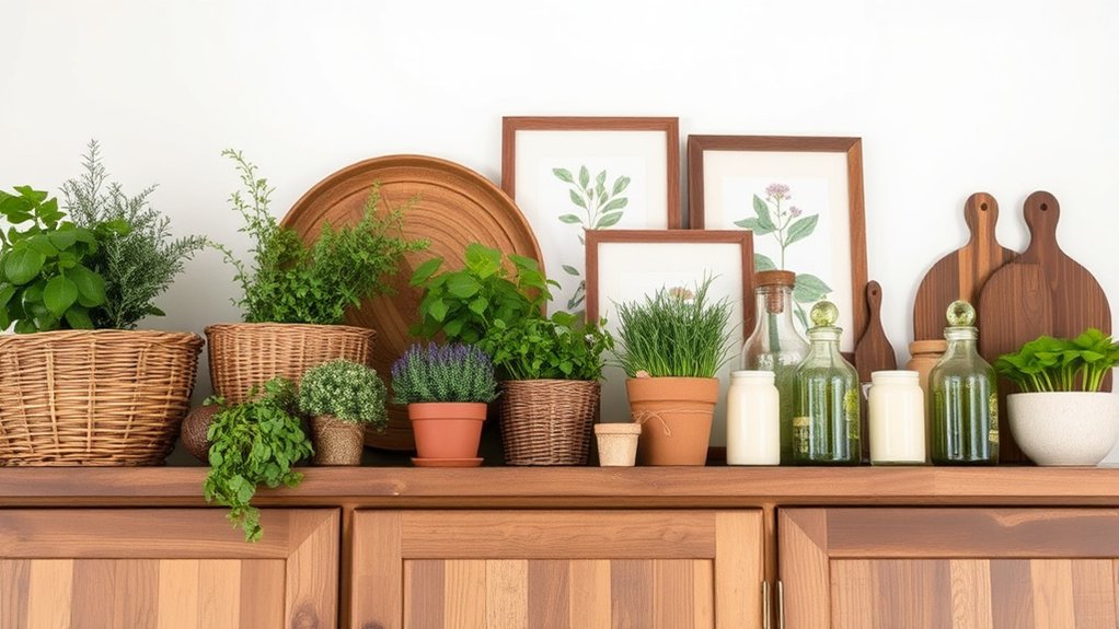 decorate cabinet tops creatively