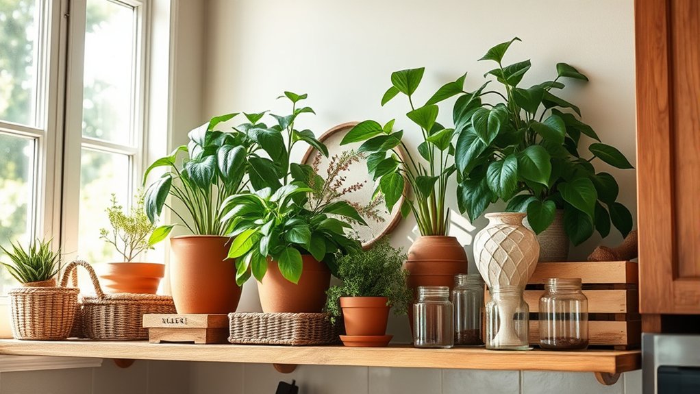 decorate cabinet tops creatively
