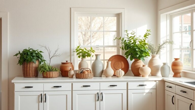 decorate space above cabinets