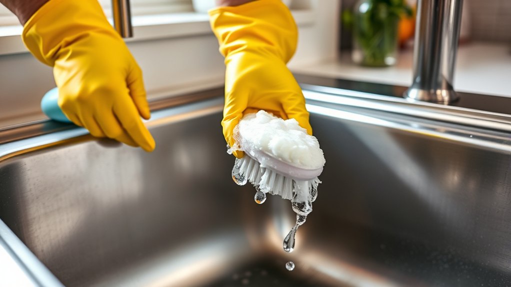 dish soap gentle scrubbing