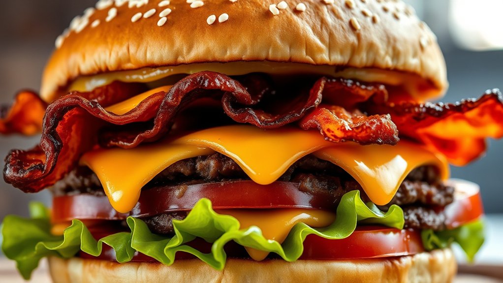 double bacon beef burger