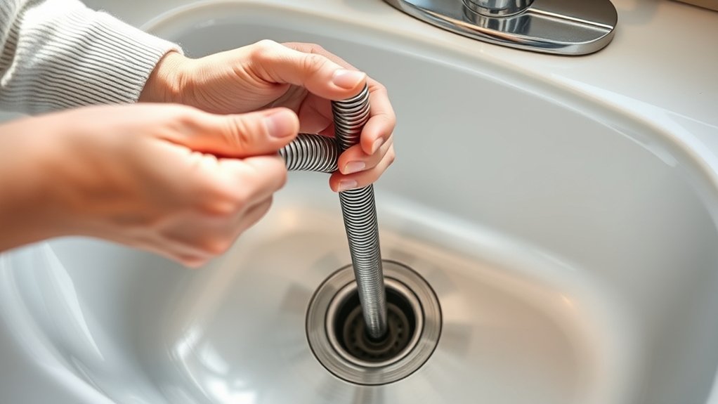 drain cleaning with a snake