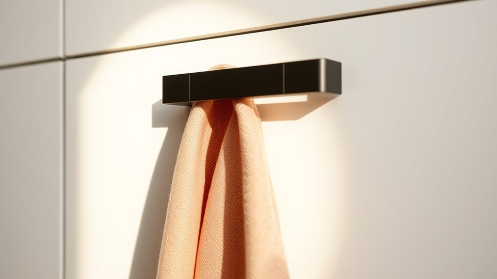 easy accessible towel storage