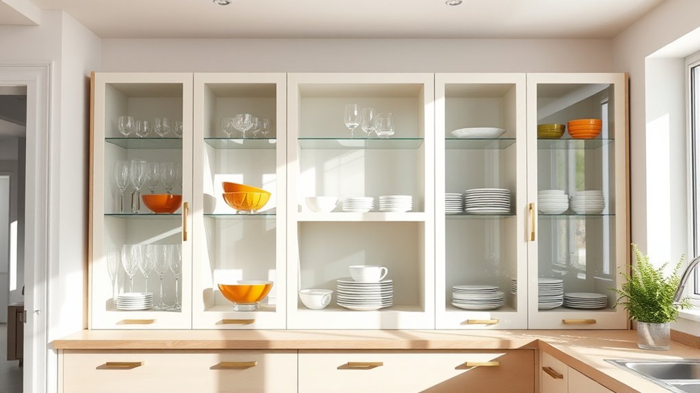 elegant glass cabinet styling