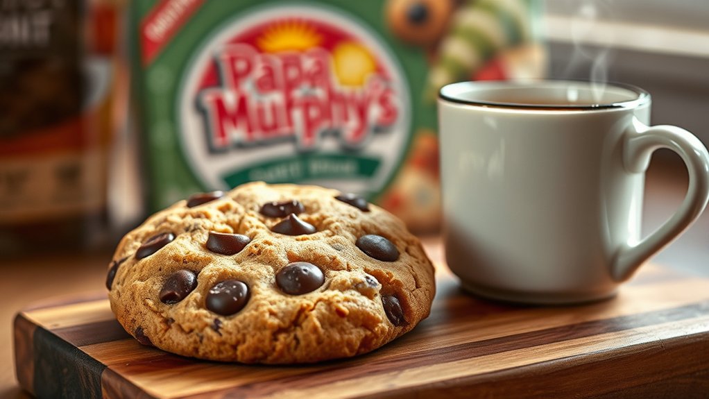 freshly baked chocolate chip