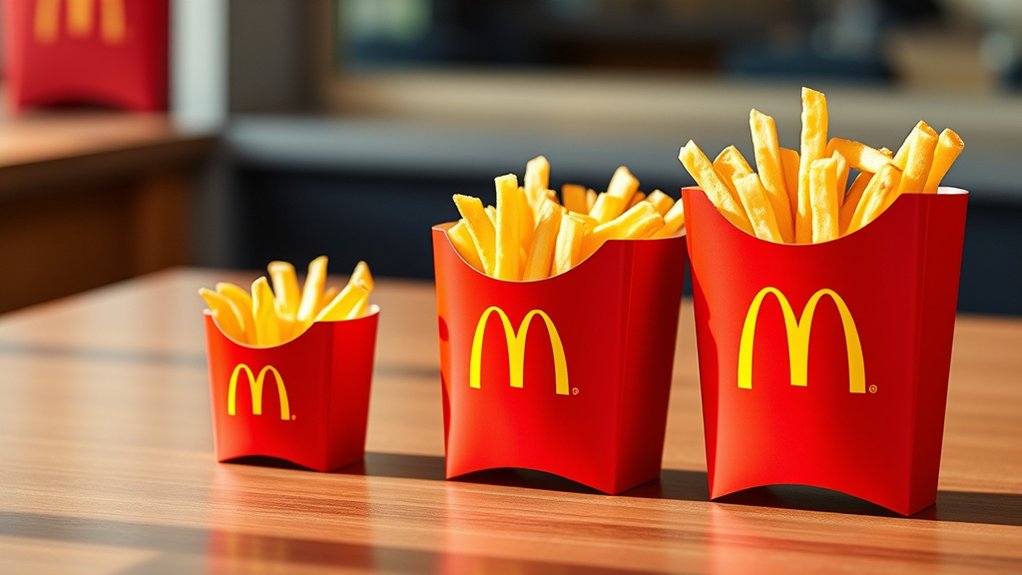 fries sizes and prices