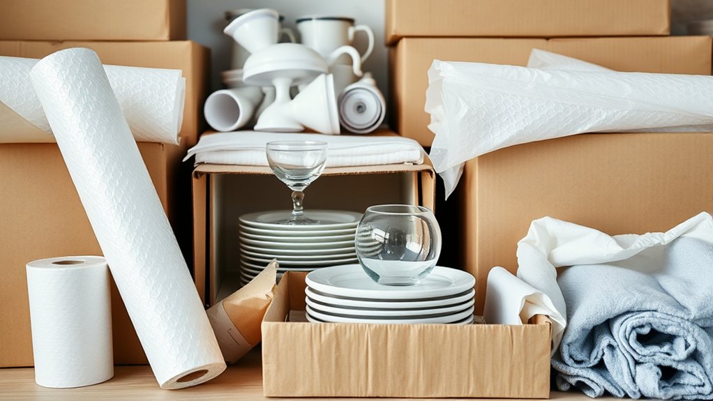 gather packing supplies and tools
