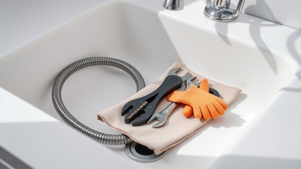 gather tools protect sink area