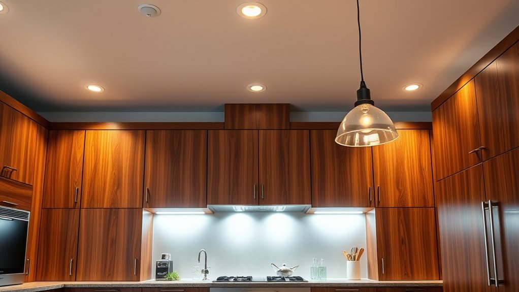 illuminate oak cabinets effectively