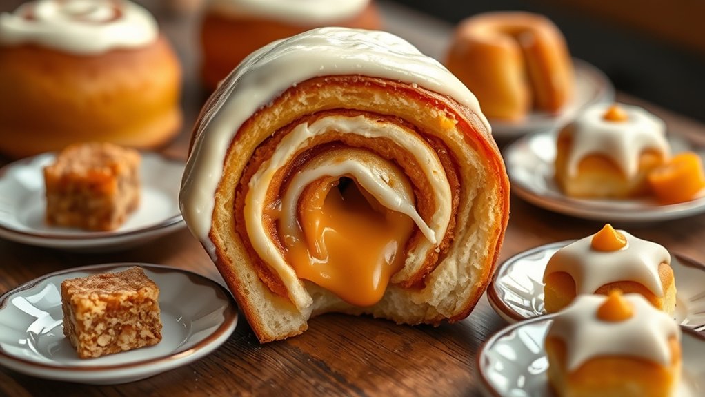 indulgent gooey cinnamon center