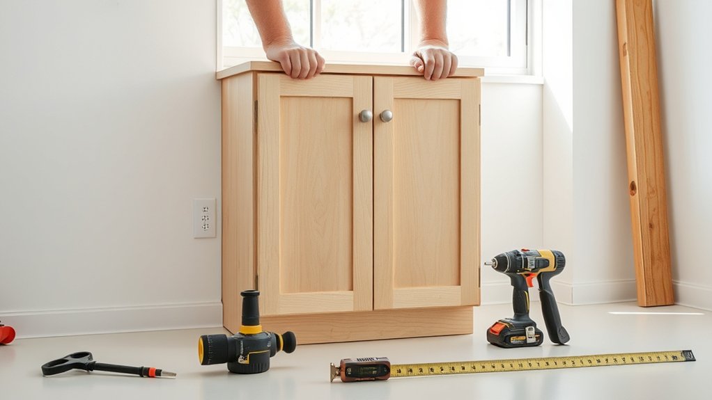 install kitchen cabinets correctly