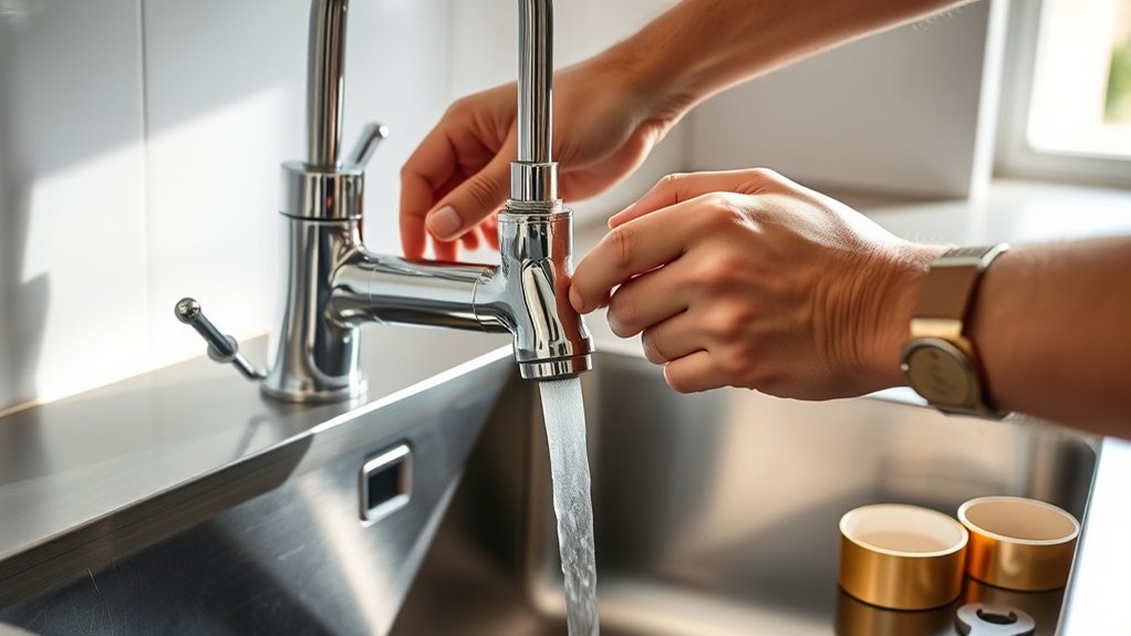 install kitchen faucet easily