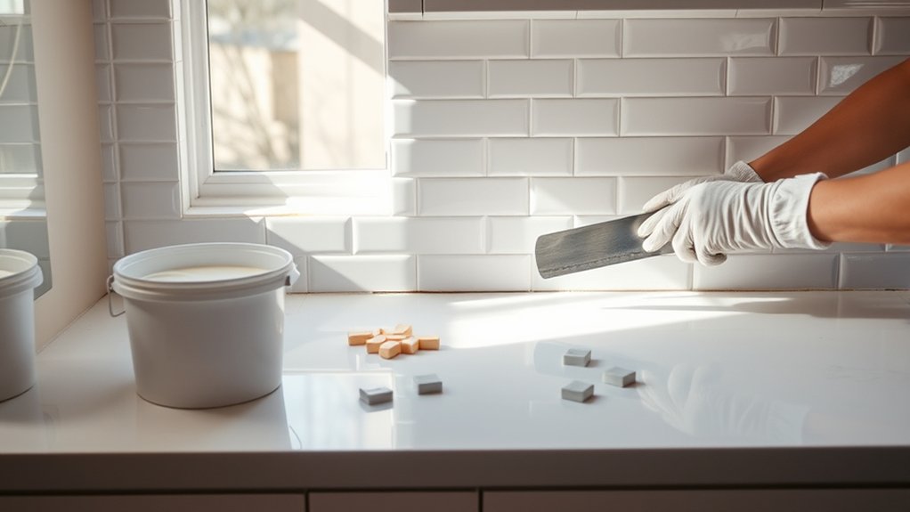 installing kitchen backsplash