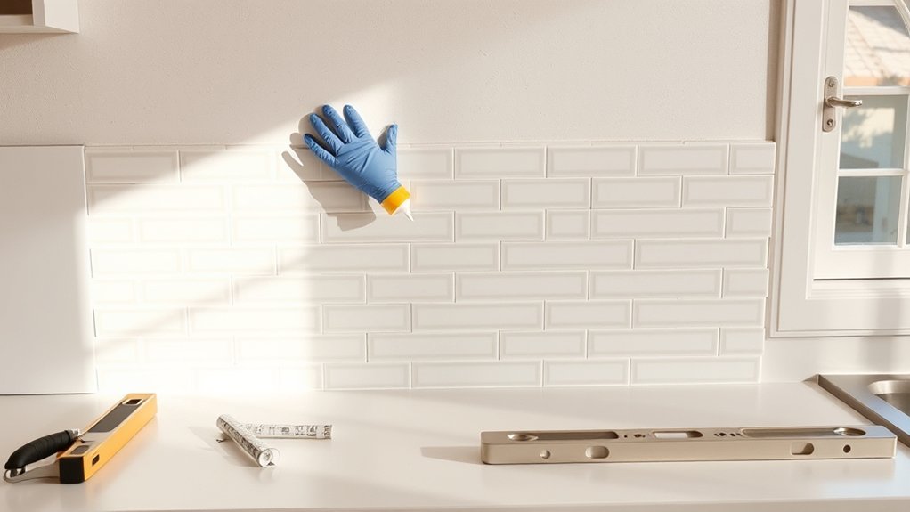 installing kitchen backsplash step by step