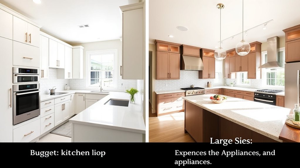 kitchen size influences remodeling costs
