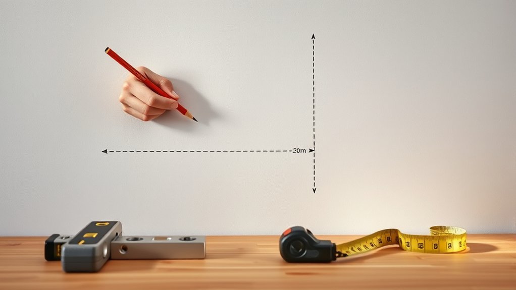 mark wall measure carefully