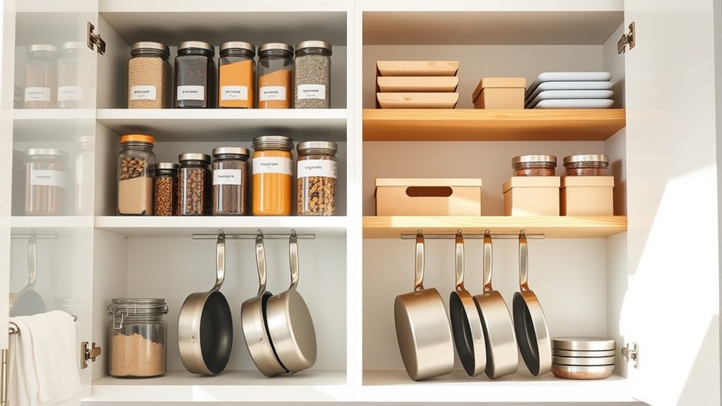 maximize cabinet storage space