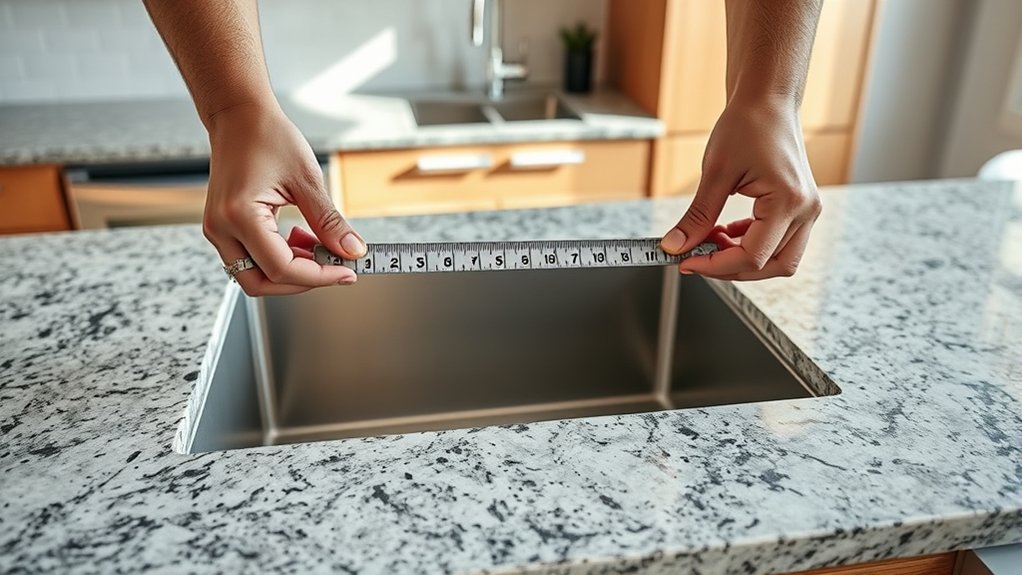 measure cabinet and clearance