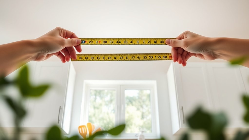 measure cabinet space accurately