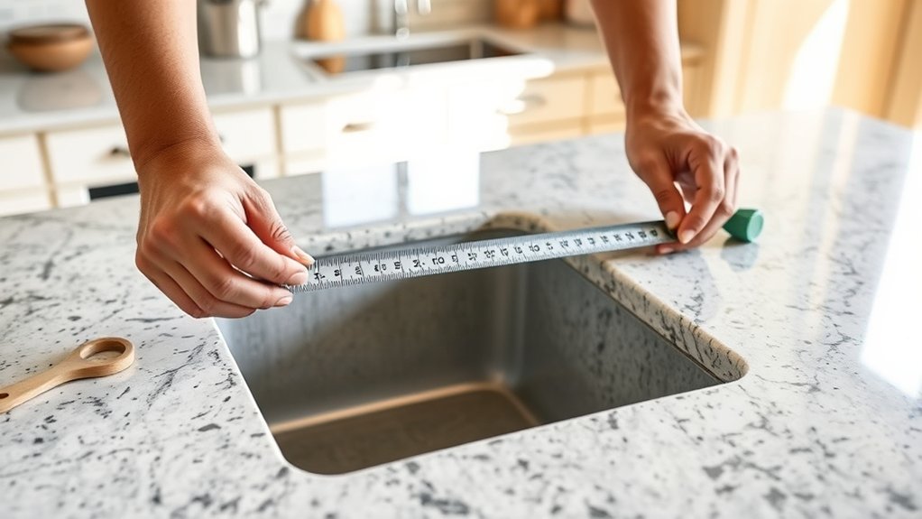 measure countertop opening accurately