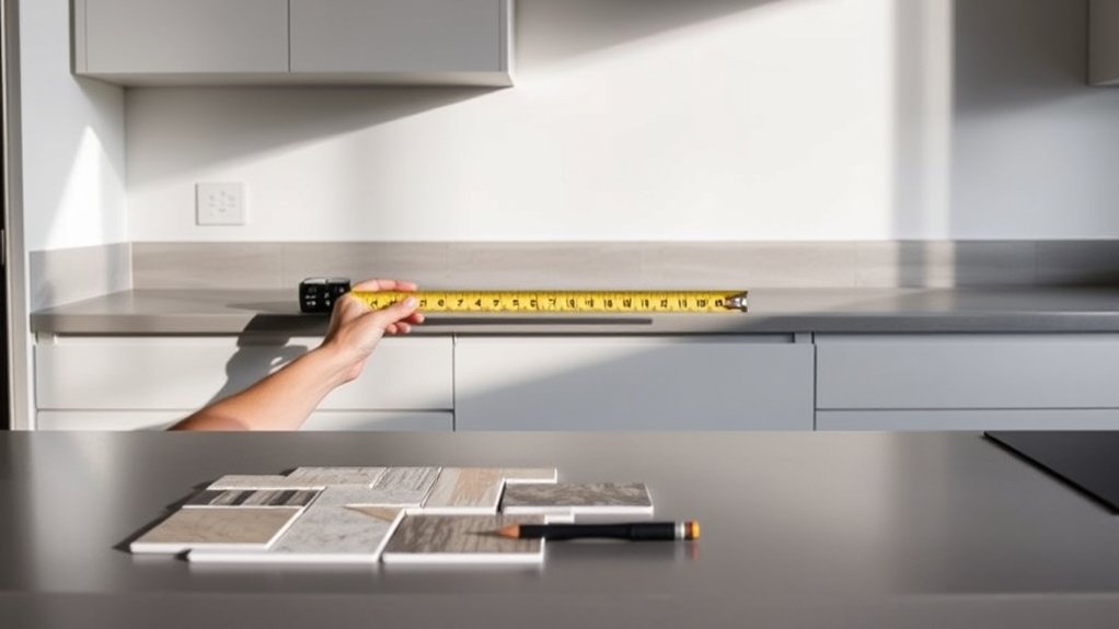 measure plan mark tile