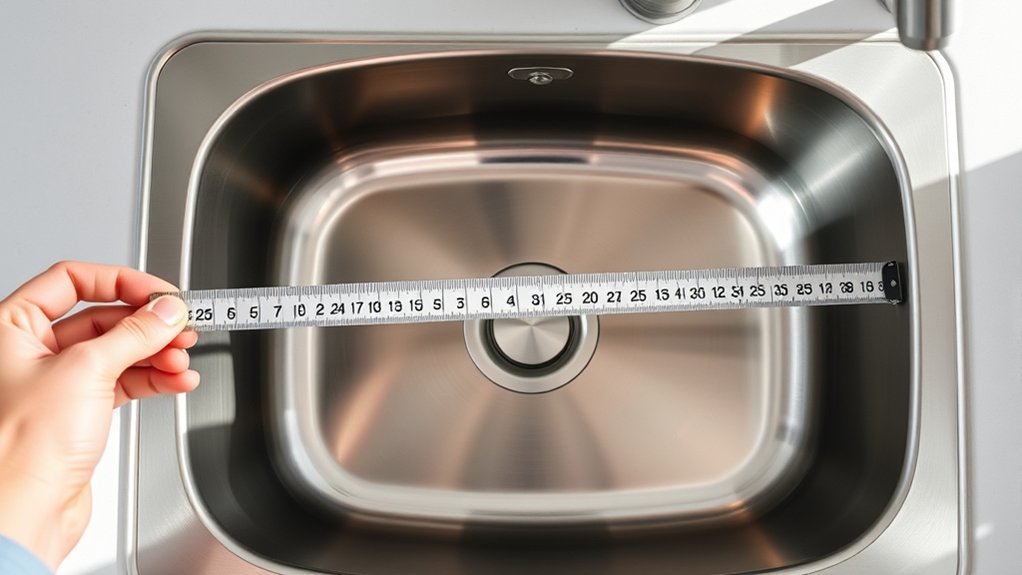 measure sink dimensions accurately