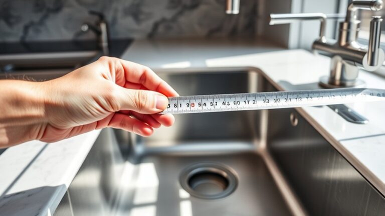 measuring kitchen sink accurately
