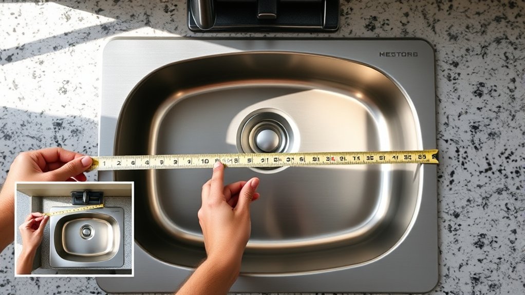 measuring sink dimensions accurately