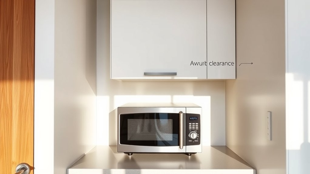 microwave placement and clearance
