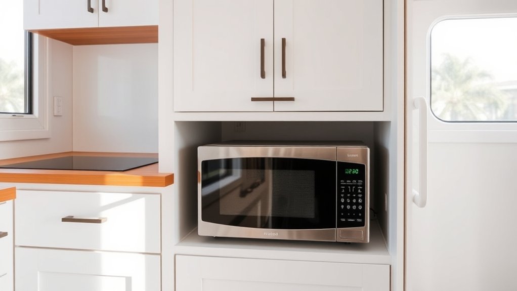microwave under cabinet placement