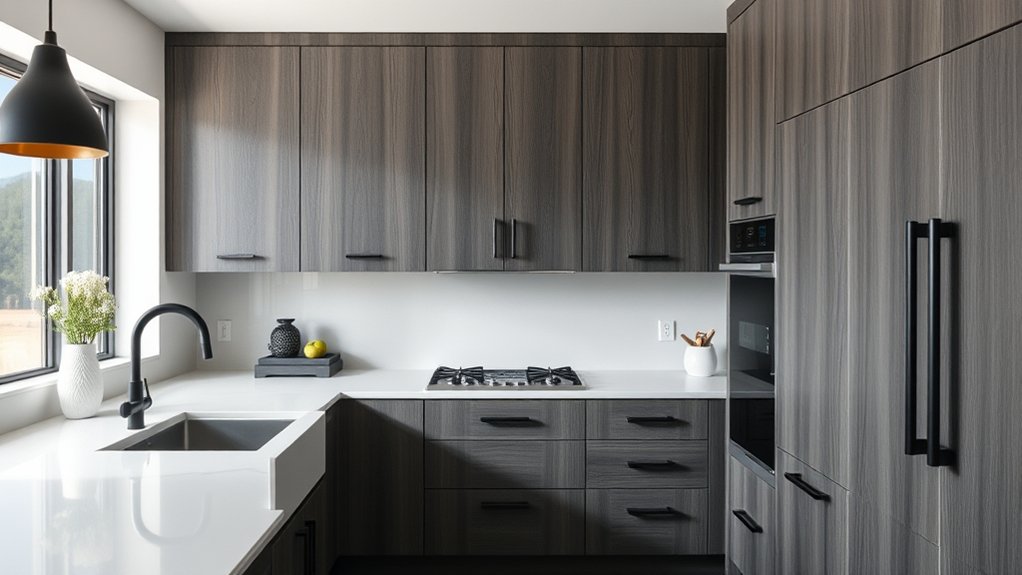 modern oak cabinet colors