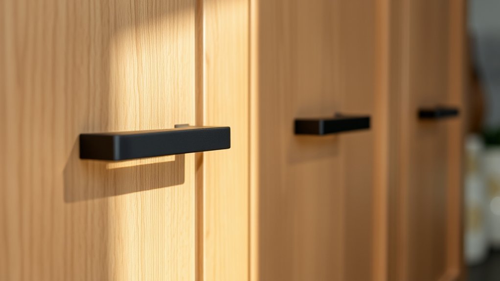 modern sleek cabinet pulls