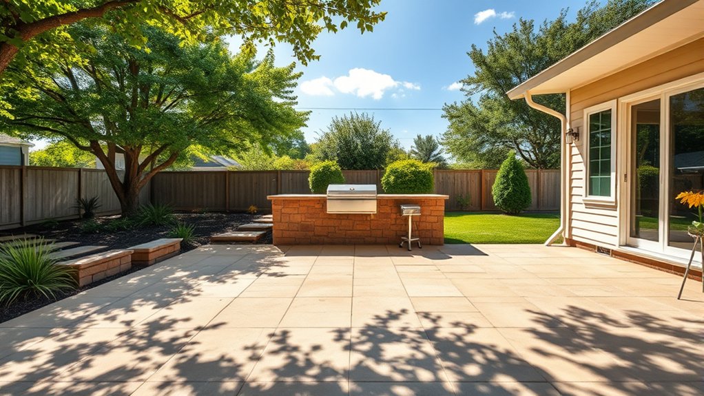 optimal outdoor kitchen placement