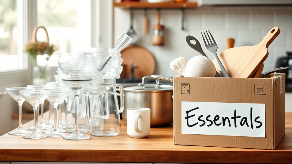 organize and prioritize kitchen essentials