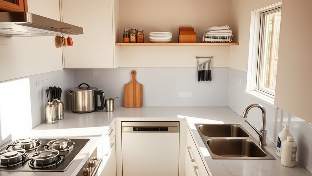 organized kitchen workflow zones