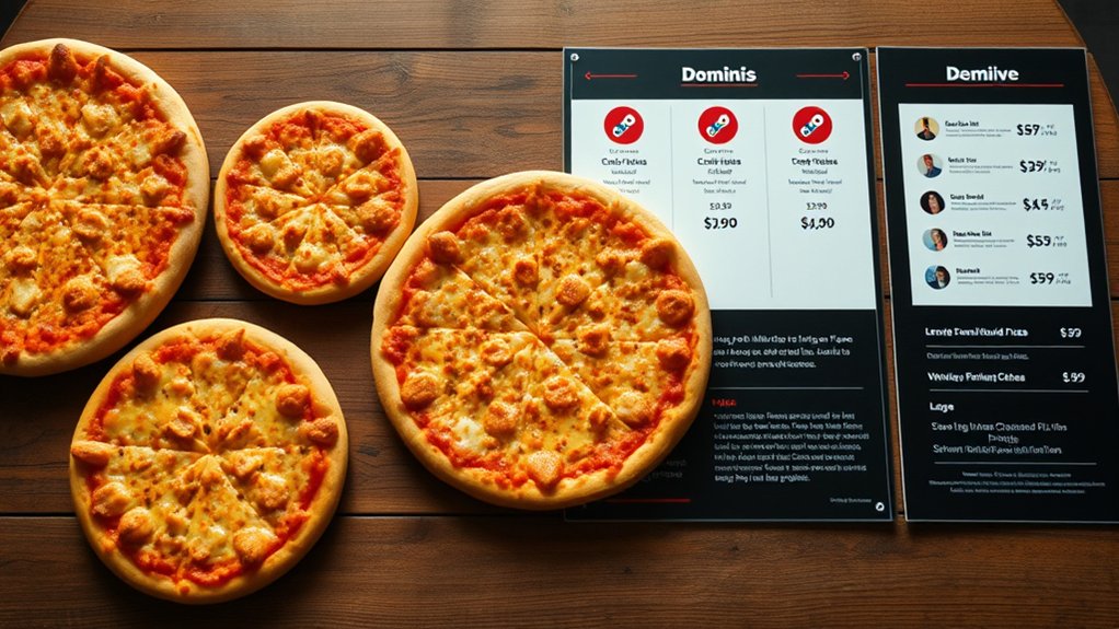 pizza sizes and prices