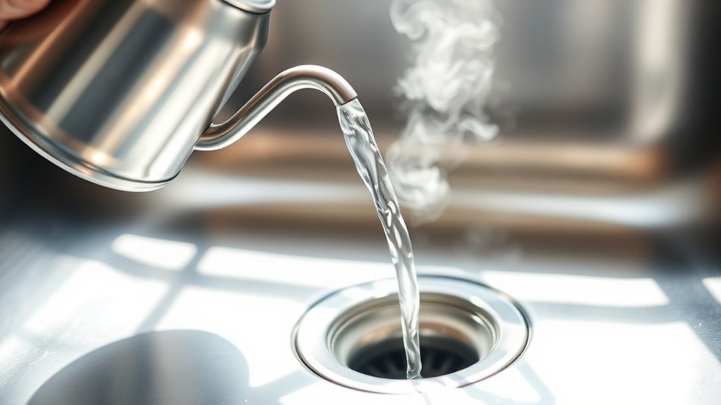pour boiling water carefully