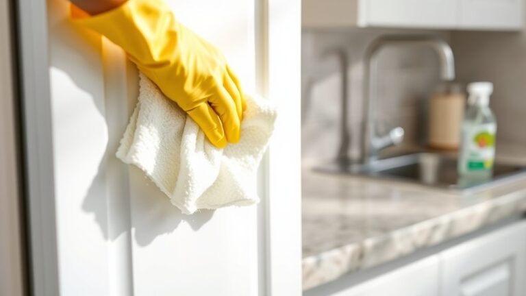 remove grease from cabinets