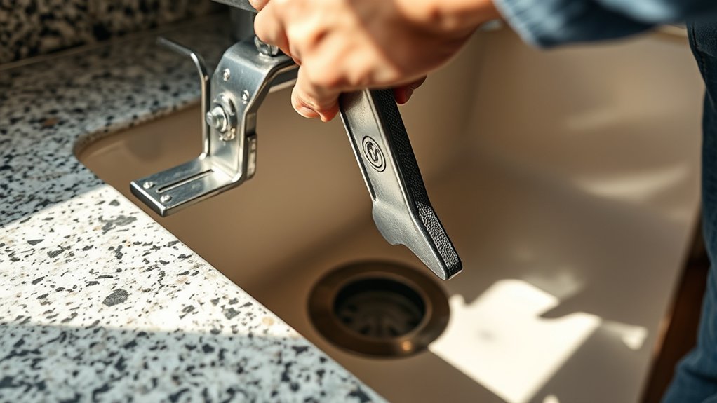 remove sink mounting hardware