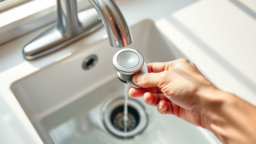 remove water and inspect stopper